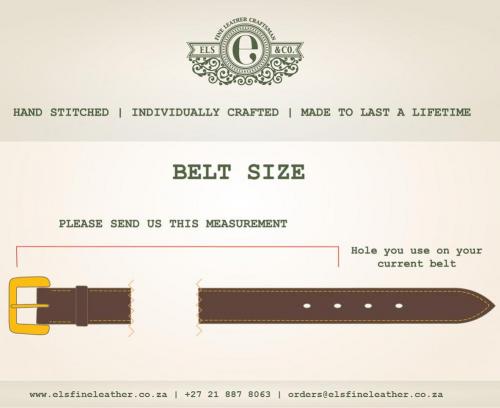 The Right Size Just For You, belt size, layout, measurement, belt drawing