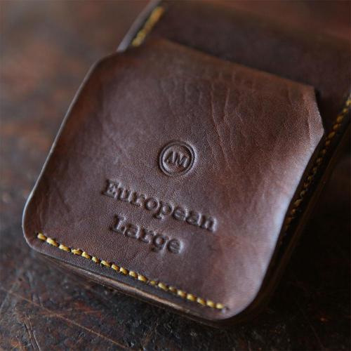 rounds, rifle, classic, pouch, embossing, initials stamp, yellow stitching, leather products, genuine leather, handcrafted