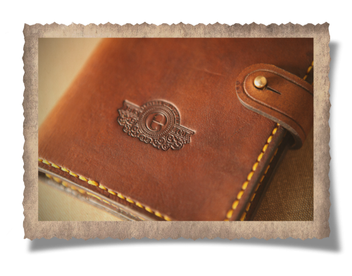 leather pouch, journal